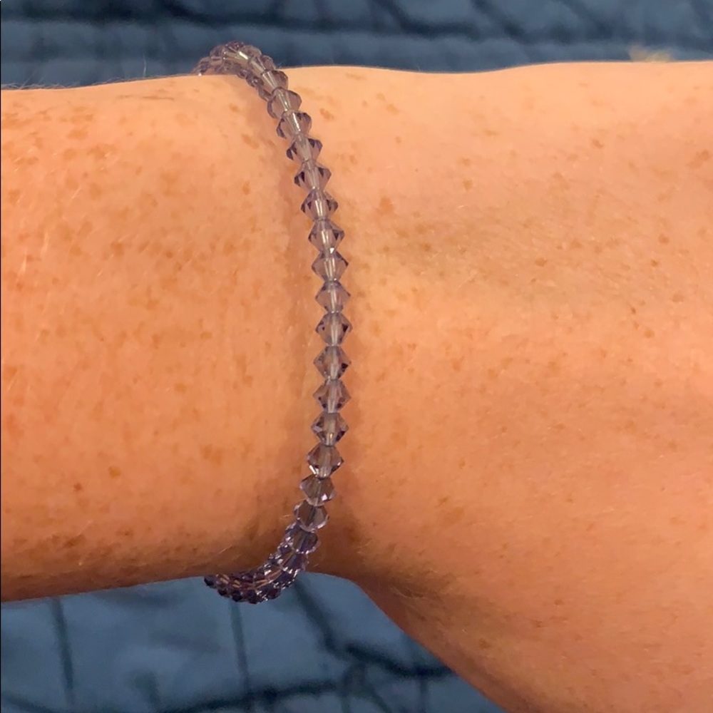 Purple Swarovski crystal bracelet